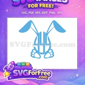 Free blue bunny ears Free paw print Easter Free SVG