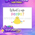 Free Yellow Peeps Free Colorful Easter Eggs Free SVG - Instant Download