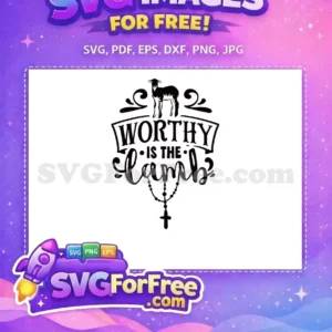 Free Black Lamb Free Worthy Rosary Cross Easter Free SVG