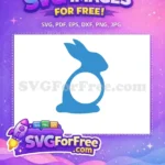 Free Blue Rabbit Free Easter Egg Easter Free SVG - Instant Download