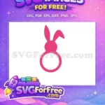 Free Pink Bunny Free Cute Ears Easter Free SVG - Instant Download