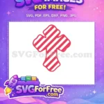 Free Striped Red White Cross Free Cheerful Easter Decoration Easter Free SVG - Instant Download