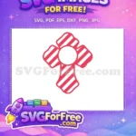 Free Striped Pink White Free Elegant Cross Monogram Easter Free SVG - Instant Download