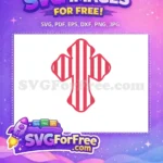 Free Red White Striped Free Ornate Christian Easter Free SVG - Instant Download