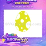 Free Yellow Spotted Free Easter Egg Dinosaur Free SVG - Instant Download