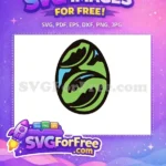 Free Abstract Green Blue Free Modern Easter Egg Easter SVG Free SVG - Instant Download