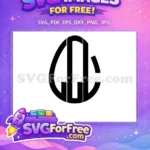 Free Bold Black Lines Free Abstract Oval Easter Free SVG - Instant Download