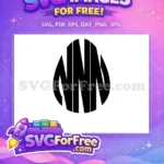Free Black Minimalist NNN Free Oval Egg Silhouette Easter Celebration Free SVG - Instant Download