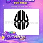 Free Black Abstract Egg Free Geometric Striped Pattern Easter Holiday Free SVG - Instant Download