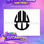 Free Abstract Black Bars Free Rounded Egg Shape Easter Free SVG - Instant Download