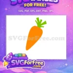 Free Orange Carrot Free Green Leafy Top Easter Free SVG - Instant Download