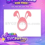 Free Pink Bunny Ears Free Cute Easter Egg Easter Holiday Free SVG - Instant Download