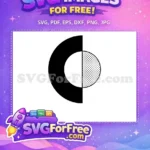Free White Half Circle Free Simple Geometric Elements Free SVG - Instant Download