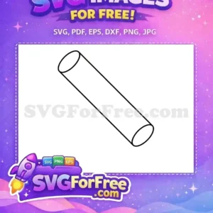 Free black outline tube Free geometric shape simple design Free SVG