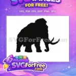 Free Hairy Mammoth Free Large Tusks Prehistoric Era Free SVG - Instant Download