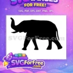 Free Baby Flying Elephant Free Magical Silhouette Dumbo Free SVG - Instant Download