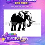 Free Elegant Elephant Free Simple Outline Wildlife Free SVG - Instant Download
