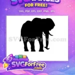 Free Majestic Elephant Free Animal Outline Wildlife Art Free SVG - Instant Download