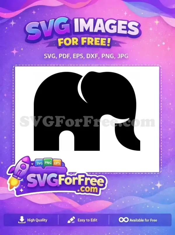 Free Majestic Elephant Free Detailed Silhouette Wildlife Animal Art Free SVG