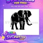 Free Abstract Black Free Artistic Design Elephant Silhouette Free SVG - Instant Download