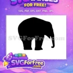 Free Elephant Free Silhouette Animal Craft Free SVG - Instant Download