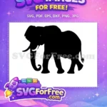 Free Majestic Elephant Free Detailed Outline Elephant Silhouette Free SVG - Instant Download