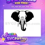 Free African Elephant Free Vintage Silhouette Jungle Wildlife Free SVG - Instant Download