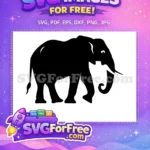 Free Walking Elephant Free Majestic Tusked Wild Animal Free SVG - Instant Download