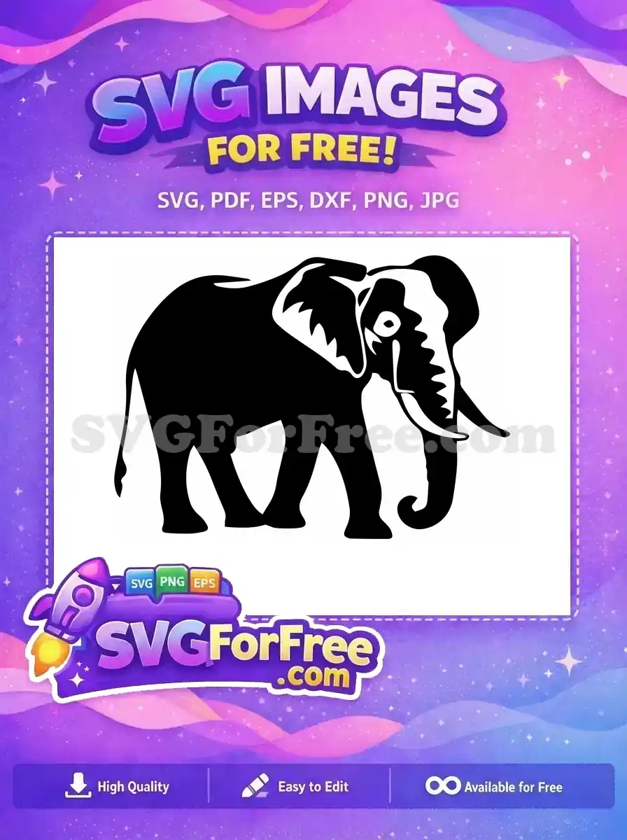 Free Majestic Elephant Free Wild Animal Elephant Silhouette Free SVG