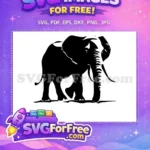 Free Majestic Elephant Free Bold Silhouette African Wildlife Free SVG - Instant Download