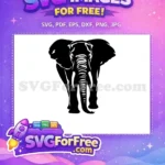 Free Black Elephant Free Majestic Animal Safari Wildlife Free SVG 2 - Instant Download