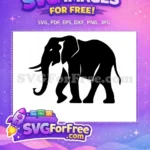 Free Majestic Elephant Free Animal Silhouette Wildlife Art Free SVG 1 - Instant Download