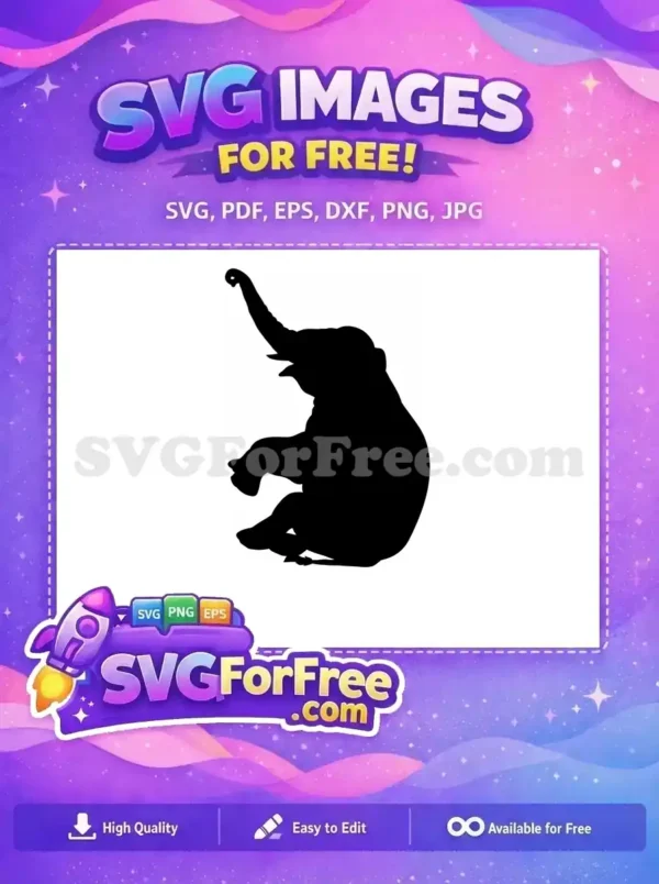 Free Elephant Silhouette Free Wild Animal Safari Adventure Free SVG