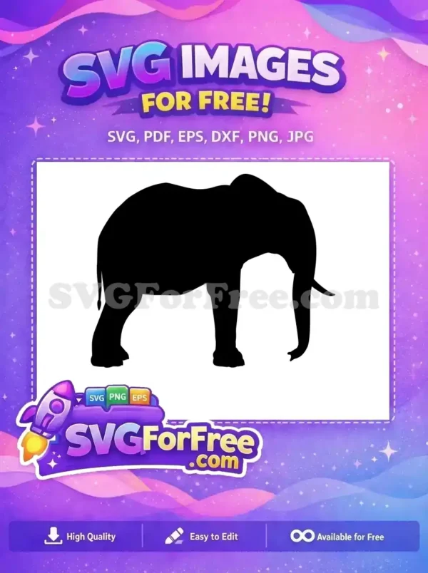Free Elephant Black Silhouette Free Wild Animal Design Jungle Safari Free SVG Free Elephant Black Silhouette Free Wild Animal Design Jungle Safari Free SVG