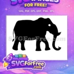 Free Black Elephant Free Majestic Wildlife Art Free SVG - Instant Download