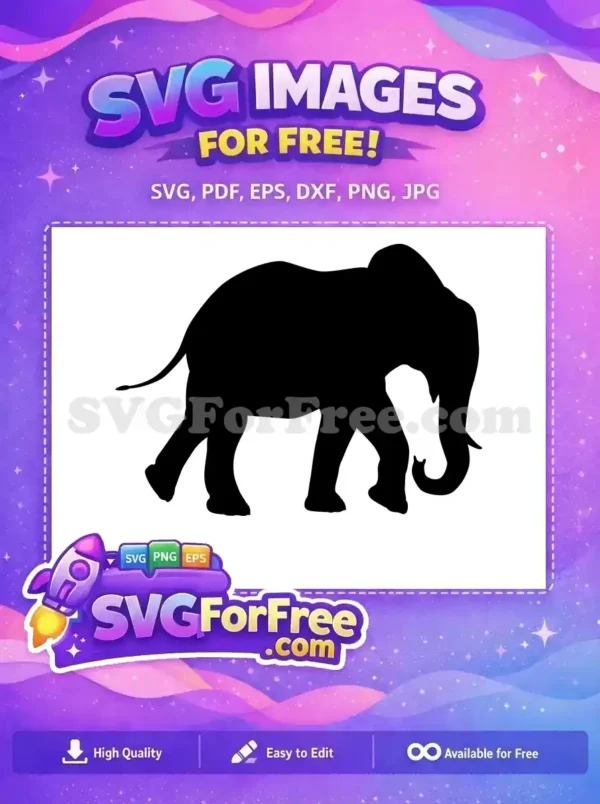 Free Majestic Walking Free Powerful Animal African Wildlife Free SVG