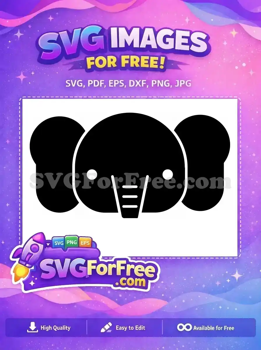 Free Detailed Elephant Silhouette Free Graceful African Wildlife Jungle Animals Free SVG