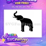 Free Elegant Elephant Silhouette Free Majestic Wildlife Free SVG - Instant Download