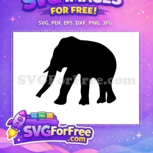 Free Black Elephant Silhouette Free Wild Animal Safari Free SVG