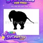 Free Elegant Elephant Free Cute Baby Elephant Silhouette Free SVG - Instant Download