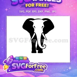 Free Black Elephant Free Strong Tusked Safari Art Free SVG Free Black Elephant Free Strong Tusked Safari Art Free SVG