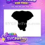 Free Black Elephant Free Detailed African Safari Jungle Animal Free SVG - Instant Download