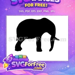 Free Black Elephant Silhouette Free Large Ear Dumbo Free SVG Free Black Elephant Silhouette Free Large Ear Dumbo Free SVG