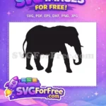 Free Majestic Elephant Free Animal Outline Safari Animals Free SVG - Instant Download