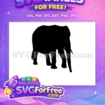 Free Majestic Elephant Free Elegant Outline Wildlife Design Free SVG - Instant Download