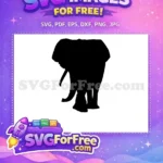 Free Elephant Silhouette Free Wildlife Animal Elephant Design Free SVG - Instant Download