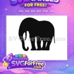 Free simple elegant black Free graceful safari creature African safari Free SVG - Instant Download
