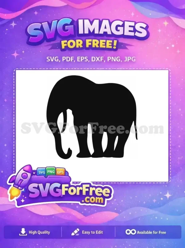 Free simple elegant black Free graceful safari creature African safari Free SVG