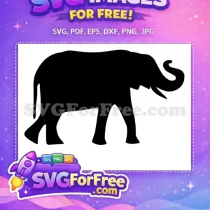 Free Black Elephant Free Majestic Silhouette Animal Wildlife Free SVG
