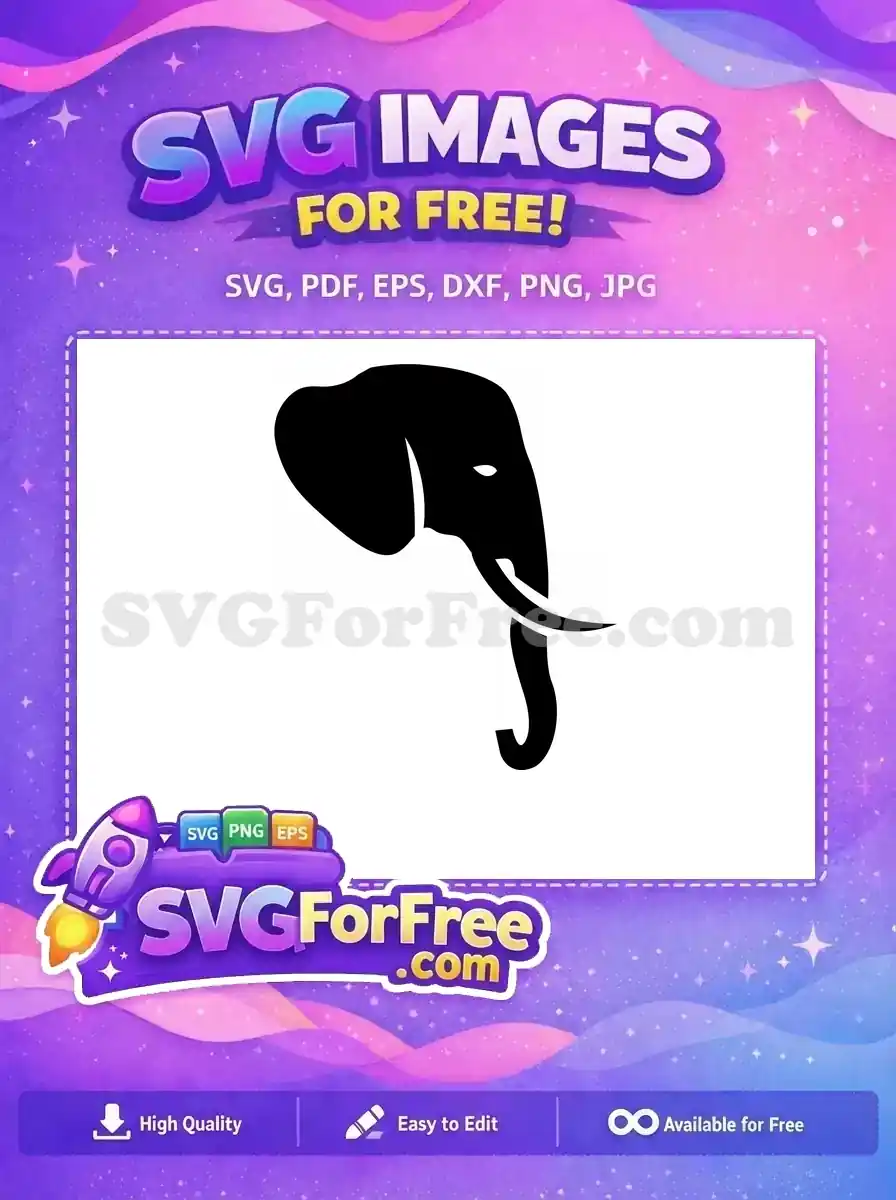 Free Black Elephant Free Wildlife Silhouette African Safari Free SVG